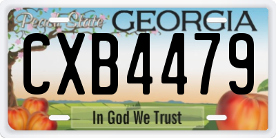 GA license plate CXB4479