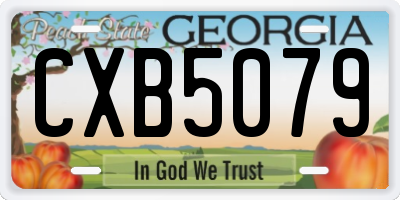 GA license plate CXB5079