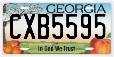 GA license plate CXB5595