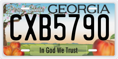 GA license plate CXB5790