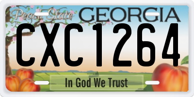 GA license plate CXC1264