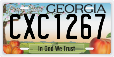 GA license plate CXC1267