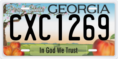 GA license plate CXC1269