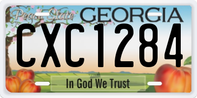 GA license plate CXC1284