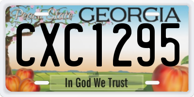 GA license plate CXC1295
