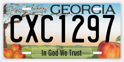GA license plate CXC1297