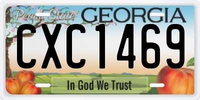 GA license plate CXC1469