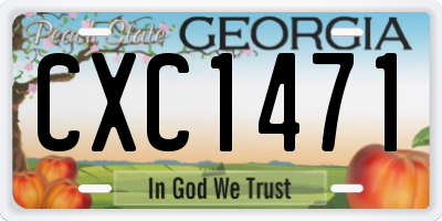 GA license plate CXC1471