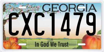 GA license plate CXC1479
