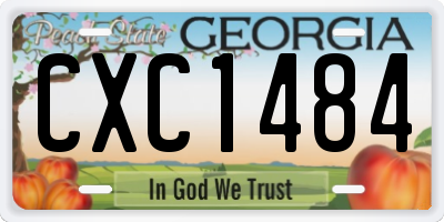 GA license plate CXC1484