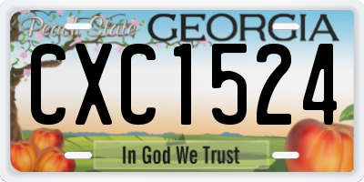 GA license plate CXC1524