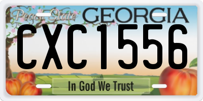 GA license plate CXC1556