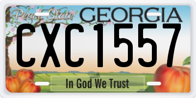 GA license plate CXC1557
