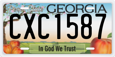 GA license plate CXC1587