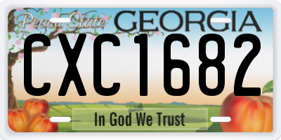 GA license plate CXC1682