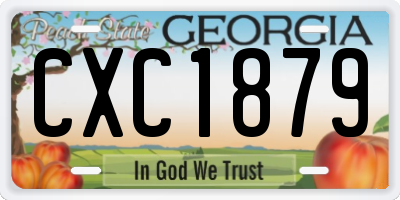 GA license plate CXC1879