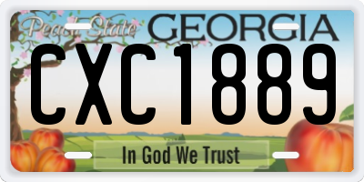 GA license plate CXC1889