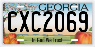 GA license plate CXC2069