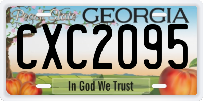 GA license plate CXC2095
