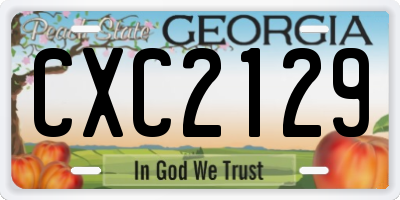 GA license plate CXC2129