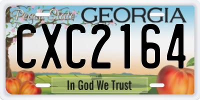 GA license plate CXC2164