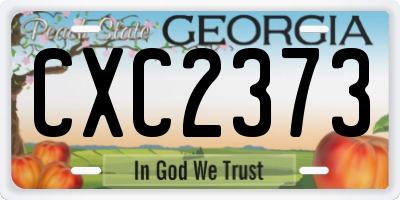 GA license plate CXC2373