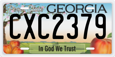 GA license plate CXC2379