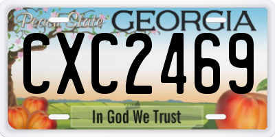 GA license plate CXC2469