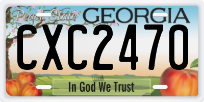 GA license plate CXC2470