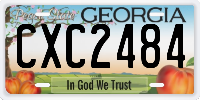 GA license plate CXC2484
