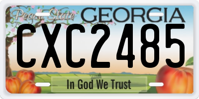 GA license plate CXC2485