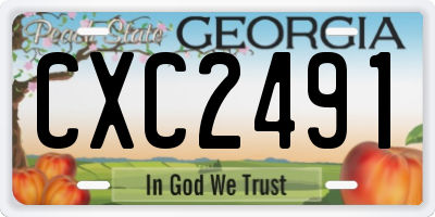 GA license plate CXC2491