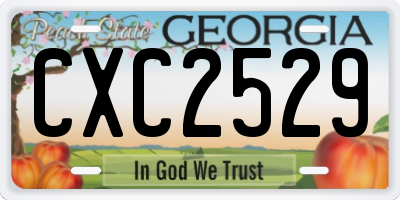 GA license plate CXC2529