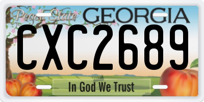 GA license plate CXC2689