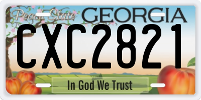 GA license plate CXC2821