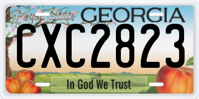 GA license plate CXC2823