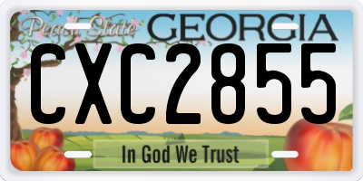 GA license plate CXC2855