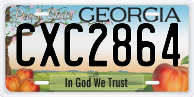 GA license plate CXC2864