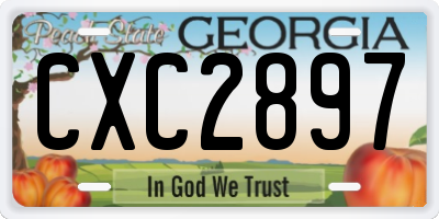 GA license plate CXC2897