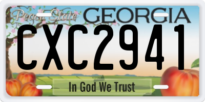 GA license plate CXC2941