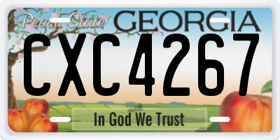 GA license plate CXC4267