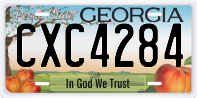 GA license plate CXC4284