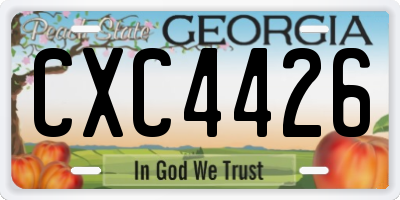 GA license plate CXC4426