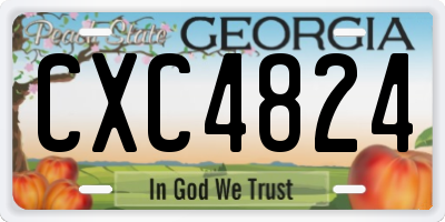 GA license plate CXC4824