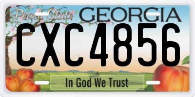GA license plate CXC4856