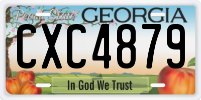 GA license plate CXC4879