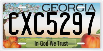 GA license plate CXC5297