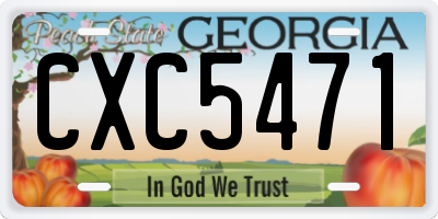 GA license plate CXC5471