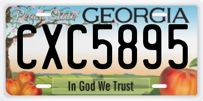 GA license plate CXC5895