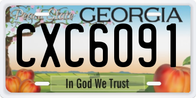 GA license plate CXC6091